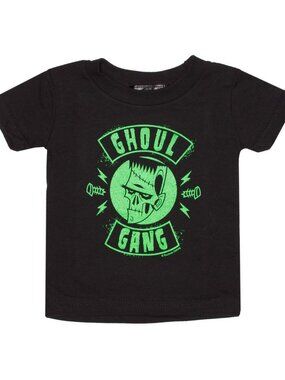 Frankenstein Ghoul Gang Kid's Shirt - Cute Funny Alt Goth Halloween Toddler NWT